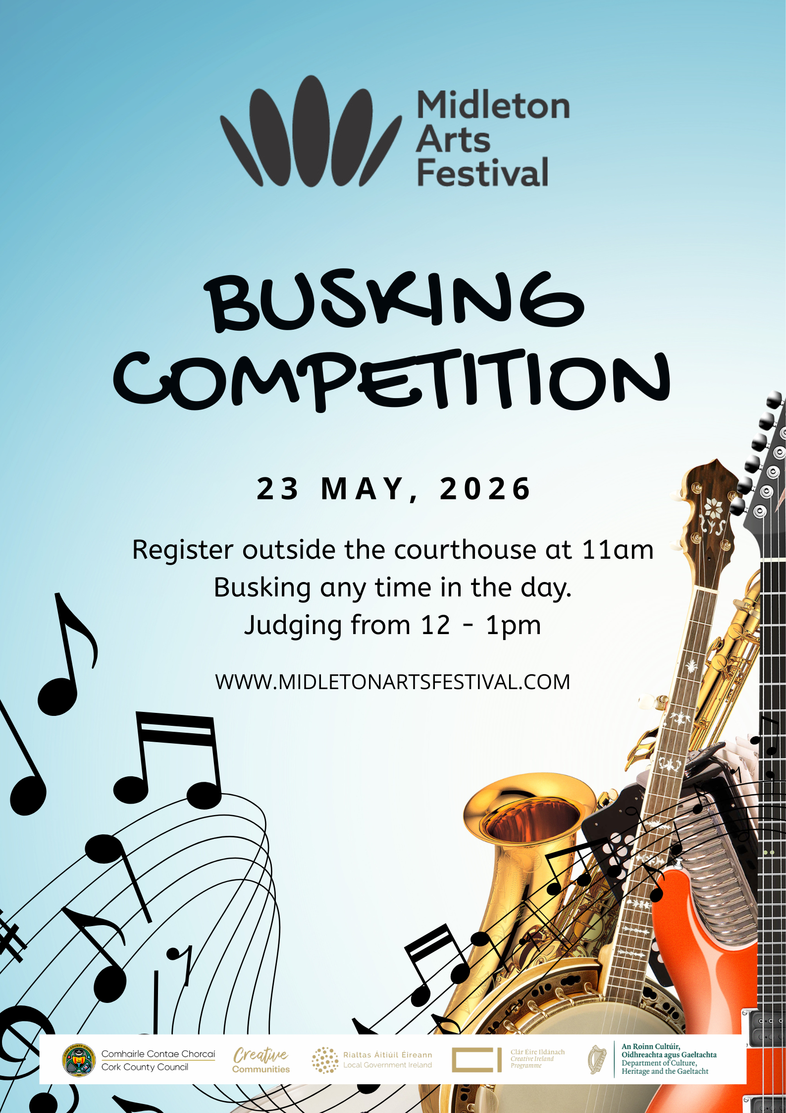 Color Busking 2026 Busking Competition – Midleton Arts Festival